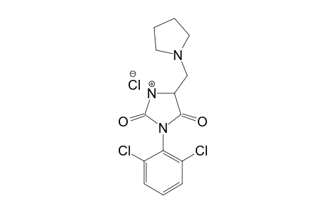 3-(2,6-DICHLOROPHENYL)-5-(PYRROLIDIN-1-YLMETHYL)-IMIDAZOLIDINE-2,4-DIONE-HYDROCHLORIDE