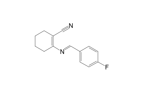 (E)-2-((4-Fluorobenzylidene)amino)cyclohex-1-ene-1-carbonitrile