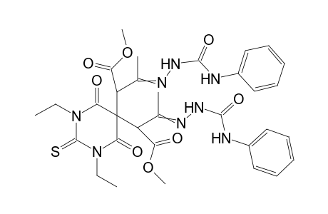 Dimethyl 2,2-[(1,3-dimethyl-4,6-dioxo-2-thioxohexahydropyrimidine-5,5-diyl)]bis{3-[(anilinocarbonyl)hydrazono]butanoate}