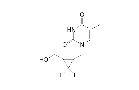 (+-)1-[(1SR,3RS)-2,2-Difluoro-3-hydroxymethylcyclopropylmethyl]-5-methyl-1,2,3,4-tetrahydro-2,4-pyrimidinedione