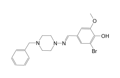 4-{(E)-[(4-benzyl-1-piperazinyl)imino]methyl}-2-bromo-6-methoxyphenol
