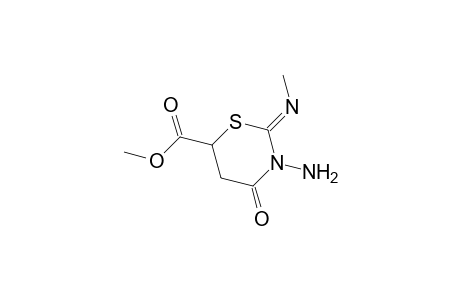 2H-1,3-Thiazine-6-carboxylic acid, 3-aminotetrahydro-2-(methylimino)-4-oxo-, methyl ester