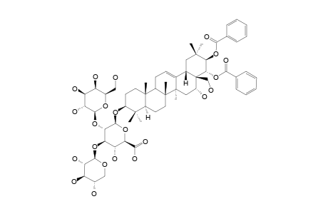 ACUTANGULOSIDE-D;3-O-BETA-D-XYLOPYRANOSYL-(1->3)-[BETA-D-GALACTOPYRANOSYL-(1->2)]-BETA-D-GLUCURONOPYRANOSYL-21,22-O-DIBENZOYL-BARRINGTOGENOL_C