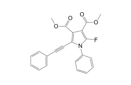 dimethyl 2-fluoro-1-phenyl-5-(2-phenylethynyl)pyrrole-3,4-dicarboxylate