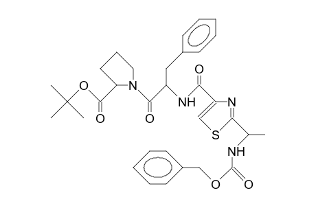 2-(<S>-1-Benzyloxycarbonylaminoethyl)-4-(T-butyl prolinyl-phenylalanyl-carboxy)-thiazole