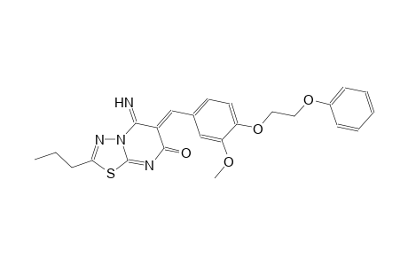 7H-[1,3,4]thiadiazolo[3,2-a]pyrimidin-7-one, 5,6-dihydro-5-imino-6-[[3-methoxy-4-(2-phenoxyethoxy)phenyl]methylene]-2-propyl-, (6Z)-