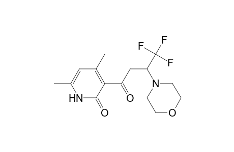 2(1H)-Pyridinone, 4,6-dimethyl-3-[4,4,4-trifluoro-3-(4-morpholinyl)-1-oxobutyl]-
