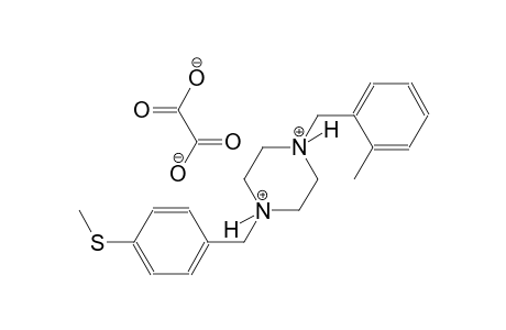 1-(2-methylbenzyl)-4-[4-(methylsulfanyl)benzyl]piperazinediium oxalate