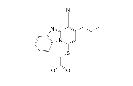 methyl [(4-cyano-3-propylpyrido[1,2-a]benzimidazol-1-yl)sulfanyl]acetate