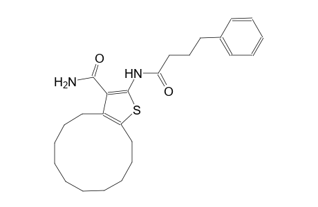 2-[(4-phenylbutanoyl)amino]-4,5,6,7,8,9,10,11,12,13-decahydrocyclododeca[b]thiophene-3-carboxamide