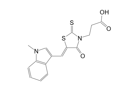 3-{(5Z)-5-[(1-methyl-1H-indol-3-yl)methylene]-4-oxo-2-thioxo-1,3-thiazolidin-3-yl}propanoic acid