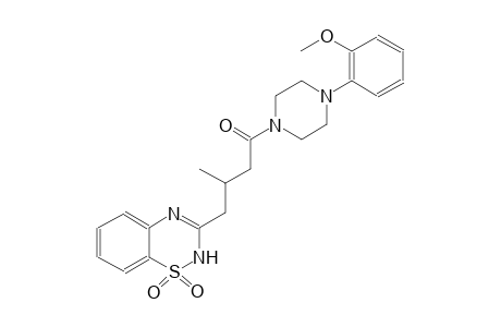 2H-1,2,4-benzothiadiazine, 3-[4-[4-(2-methoxyphenyl)-1-piperazinyl]-2-methyl-4-oxobutyl]-, 1,1-dioxide