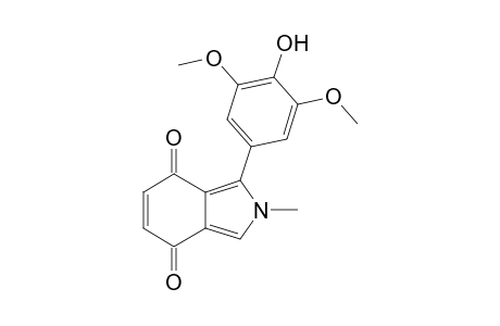 2-Methyl-1-(3',5'-dimethoxy-4'-hydroxyphenyl)-2H-isoindole-4,7-dione