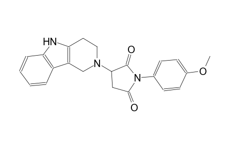 2,5-pyrrolidinedione, 1-(4-methoxyphenyl)-3-(1,3,4,5-tetrahydro-2H-pyrido[4,3-b]indol-2-yl)-