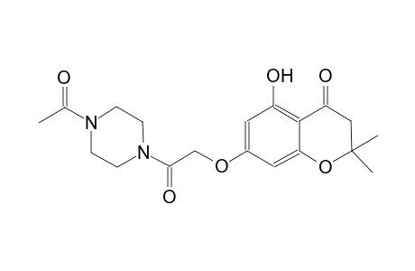 4H-1-benzopyran-4-one, 7-[2-(4-acetyl-1-piperazinyl)-2-oxoethoxy]-2,3-dihydro-5-hydroxy-2,2-dimethyl-
