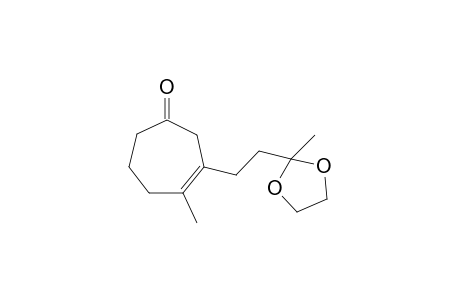 3-(3,3-Dimethylenedioxy)butyl)-4-methylcyclohept-3-en-1-one