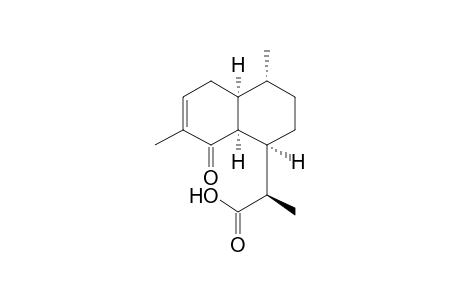 (2R)-2-[(1R,4R,4aS,8aS)-4,7-dimethyl-8-oxidanylidene-2,3,4,4a,5,8a-hexahydro-1H-naphthalen-1-yl]propanoic acid