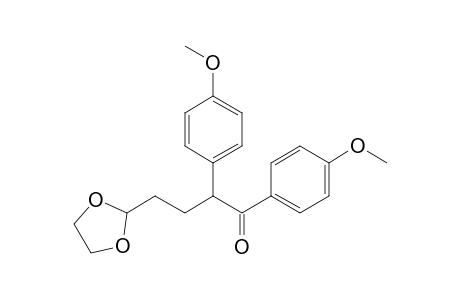 4-(1,3-dioxolan-2-yl)-1,2-bis(4-methoxyphenyl)-1-butanone