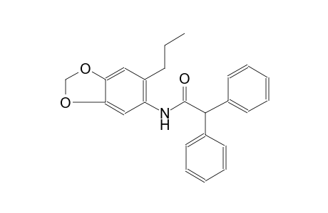 2,2-diphenyl-N-(6-propyl-1,3-benzodioxol-5-yl)acetamide