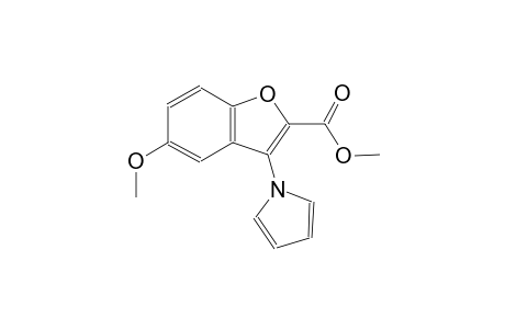 2-benzofurancarboxylic acid, 5-methoxy-3-(1H-pyrrol-1-yl)-, methyl ester