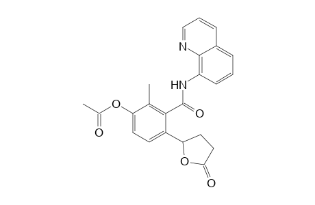 2-Methyl-4-(5-oxotetrahydrofuran-2-yl)-3-(quinolin-8-ylcarbamoyl)phenyl acetate