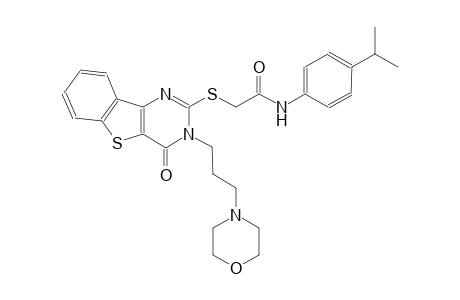 N-(4-isopropylphenyl)-2-({3-[3-(4-morpholinyl)propyl]-4-oxo-3,4-dihydro[1]benzothieno[3,2-d]pyrimidin-2-yl}sulfanyl)acetamide