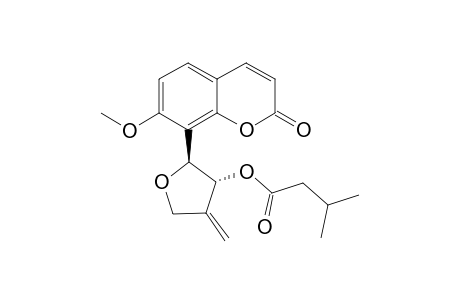 MICROMELOSIDESTER;2-(7-METHOXY-8-COUMARIN-YL)-4-METHYLENE-3,5-DIHYDRO-2H-FUR-3-YL-3-METHYLBUTYRATE
