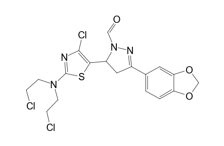 3-(Benzo[d][1,3]dioxol-5-yl)-5-{2-[bis(2-chloroethyl)amino]-4-chlorothiazol-5-yl}-4,5-dihydro-1H-pyrazole-1-carbaldehyde
