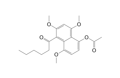 1-Hexanone, 1-[5-(acetyloxy)-2,4,8-trimethoxy-1-naphthalenyl]-