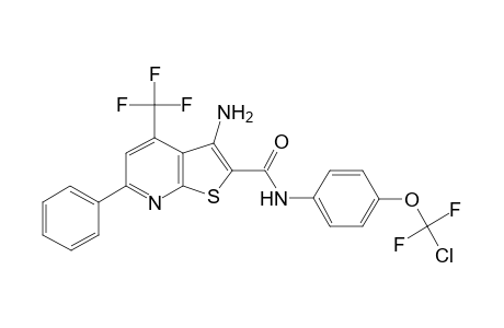 3-Amino-N-[4-[chloro(difluoro)methoxy]phenyl]-6-phenyl-4-(trifluoromethyl)-2-thieno[2,3-b]pyridinecarboxamide