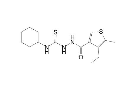 N-cyclohexyl-2-[(4-ethyl-5-methyl-3-thienyl)carbonyl]hydrazinecarbothioamide