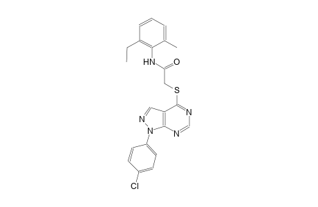 2-{[1-(4-chlorophenyl)-1H-pyrazolo[3,4-d]pyrimidin-4-yl]sulfanyl}-N-(2-ethyl-6-methylphenyl)acetamide