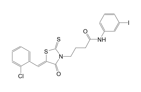 4-[(5Z)-5-(2-chlorobenzylidene)-4-oxo-2-thioxo-1,3-thiazolidin-3-yl]-N-(3-iodophenyl)butanamide