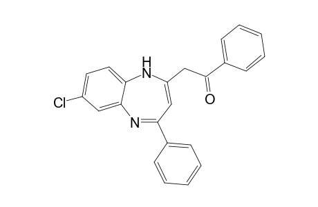 Ethanone, 2-(7-chloro-4-phenyl-1H-1,5-benzodiazepin-2-yl)-1-phenyl-