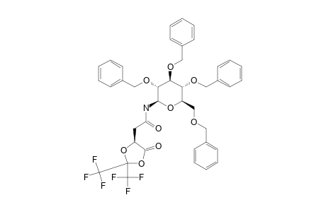 N-(2,3,4,6-TETRA-O-BENZYL-BETA-D-GLUCOPYRANOSYL)-2-[(5-S)-4-OXO-2,2-BIS-(TRIFLUOROMETHYL)-1,3-DIOXOLAN-5-YL]-ACETAMIDE