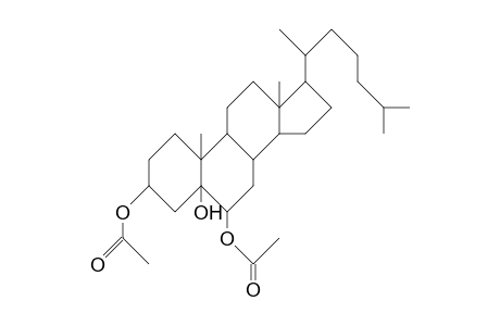 3-(Acetyloxy)-5-hydroxycholestan-6-yl acetate