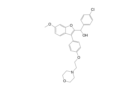 2-(p-Chloro-.alpha.-hydroxybenzyl)-3-[p-(morpholinoethoxy)phenyl]-6-methoxybenzofuran