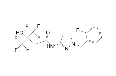 4,4,4-Trifluoro-N-[1-(2-fluorobenzyl)-1H-pyrazol-3-yl]-3-hydroxy-3-(trifluoromethyl)butanamide