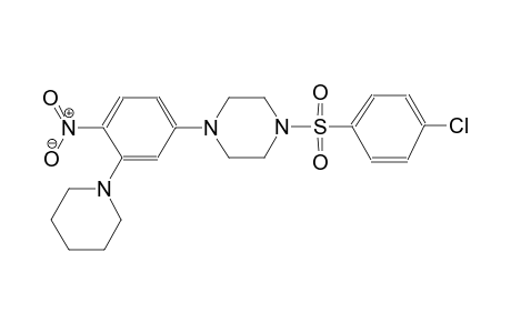 piperazine, 1-[(4-chlorophenyl)sulfonyl]-4-[4-nitro-3-(1-piperidinyl)phenyl]-