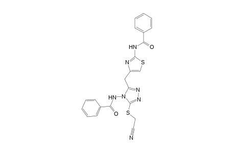 N-{3-({2-[(Benzoyl)amino]-1,3-thiazol-4-yl}methyl)-5-[(cyanomethyl)sulfanyl]-4H-1,2,4-triazol-4-yl}benzamide