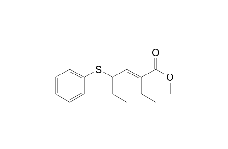 2-Hexenoic acid, 2-ethyl-4-(phenylthio)-, methyl ester, (E)-