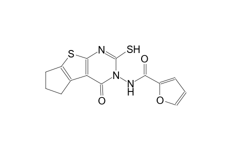 N-(4-oxo-2-sulfanyl-6,7-dihydro-4H-cyclopenta[4,5]thieno[2,3-d]pyrimidin-3(5H)-yl)-2-furamide