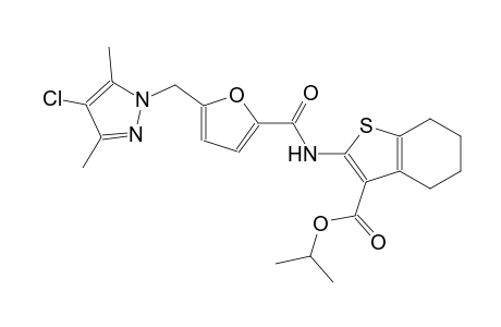 isopropyl 2-({5-[(4-chloro-3,5-dimethyl-1H-pyrazol-1-yl)methyl]-2-furoyl}amino)-4,5,6,7-tetrahydro-1-benzothiophene-3-carboxylate