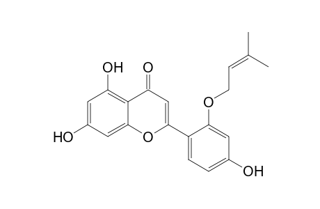5,7-Dihydroxy-2-{4-hydroxy-2-[(3-methylbut-2-en-1-yl)oxy]phenyl}-4H-1-benzopyran-4-one