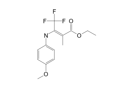 ETHYL-4,4,4-TRIFLUORO-3-(4-METHOXYANILINO)-2-METHYL-2-BUTENOATE;Z-ENAMINO-TAUTOMER