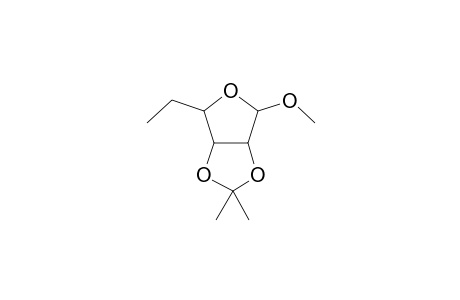 Methyl 5,6-Dideoxy-2,3-O-isopropylidene-.alpha.,L-lyxo-hexofuranoside