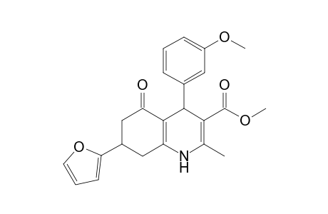 7-(2-furanyl)-4-(3-methoxyphenyl)-2-methyl-5-oxo-4,6,7,8-tetrahydro-1H-quinoline-3-carboxylic acid methyl ester