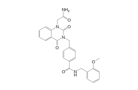 4-[(1-(2-amino-2-oxoethyl)-2,4-dioxo-1,4-dihydro-3(2H)-quinazolinyl)methyl]-N-(2-methoxybenzyl)benzamide