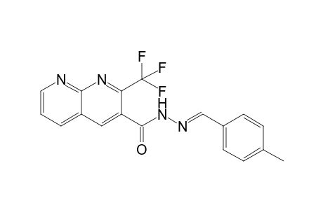 N-[(E)-(4-methylbenzylidene)amino]-2-(trifluoromethyl)-1,8-naphthyridine-3-carboxamide