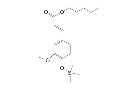 Pentyl (E)-ferulate, mono-TMS
